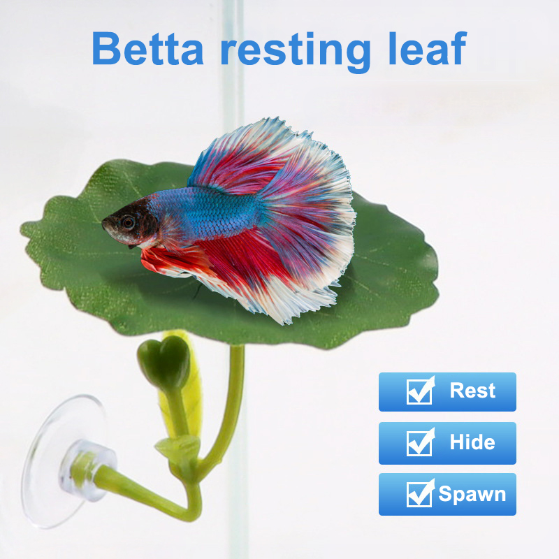 Aquarium Fish Betta - (Ce14)1/5PC Зеленая гирлянда из искусственных листьев