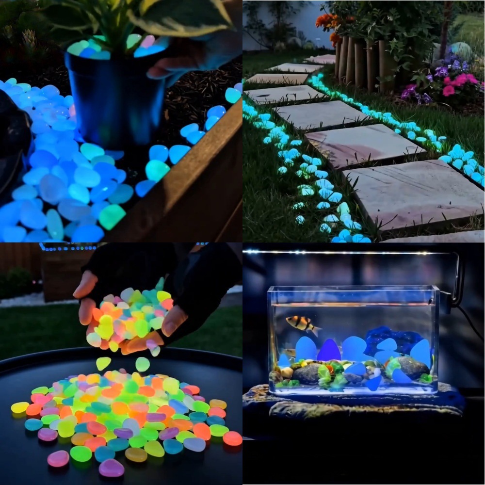 Aquarium Light - Цветные светящиеся в темноте камни для