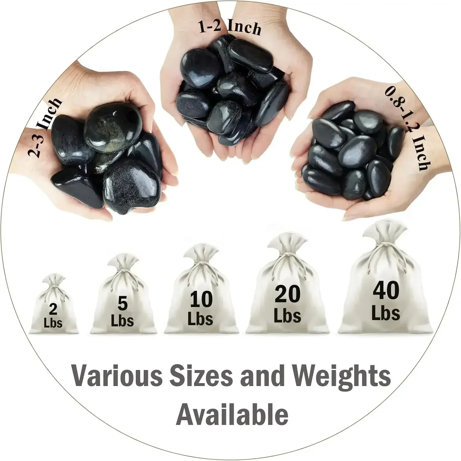 40 фунтов черных речных камней – обзор и цена Aquarium Plants